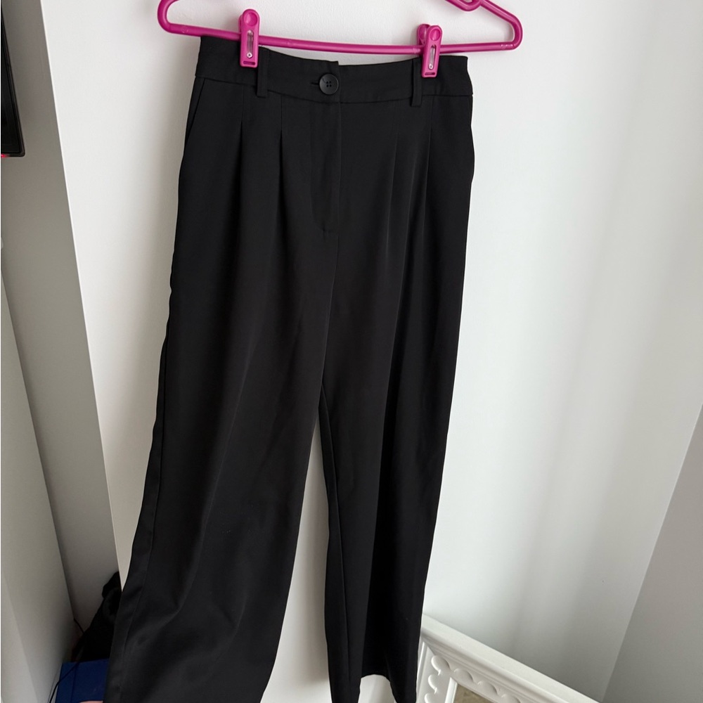 Princess Polly Black High-Waist Dress Pants